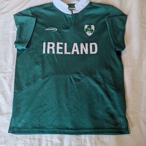 Lansdowne Kids' Green Ireland Soccer Jersey with White Trim